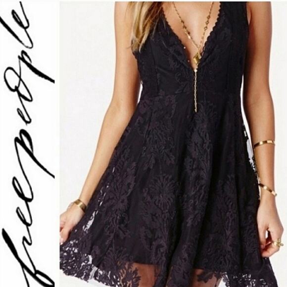 Free People Reign Over Me Brocade Damask Jacquard Goth Dress - Picture 8 of 9